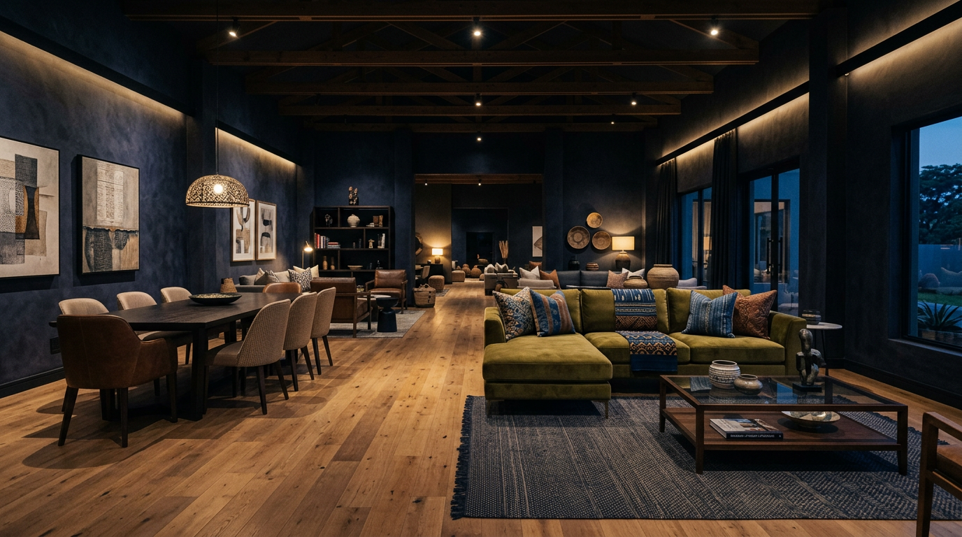Our Lusaka showroom: contemporary furniture in warm, refined light